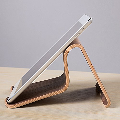 SAMDI Universal Holz Tablet PC Ständer Gerätehalter Halterung für Apple iPad Mini Air 2 3 4 iPhone 6 Samsung Galaxy 10.1 S5 S4 Lenovo LG Google Nexus PAD - 4