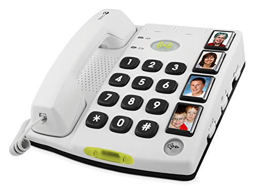 Doro Secure 347 Schnurgebundenes Großtastentelefon mit 4 Direktwahl-Fototasten inkl. 2 mobilen Notrufalarmgebern, weiß - 7