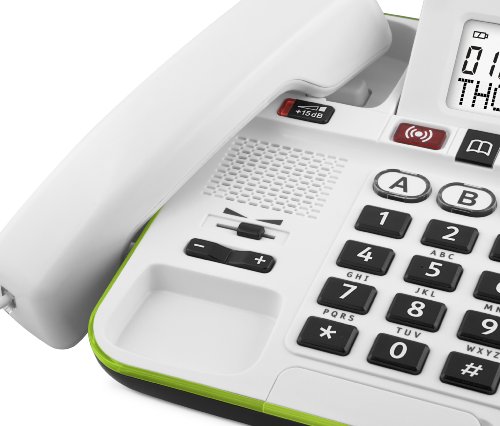 Doro Secure 350 Schnurgebundenes Großtastentelefon mit Notruf-Alarmgeber weiß - 4