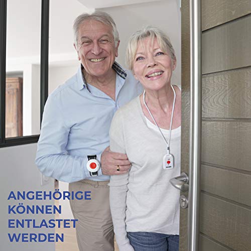 Pflegerufset Senioren-Notruf-Telefon mit Armbandsender-Sender und Adapterstecker - 7
