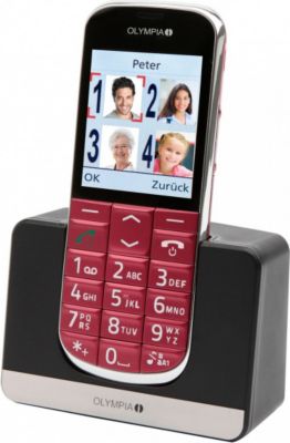 OLYMPIA Joy Senioren-Mobiltelefon in rot