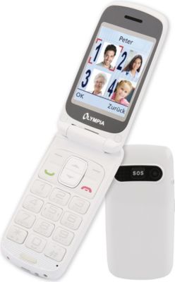 OLYMPIA Primus Senioren Komfort Mobiltelefon, große Tasten, Weiß